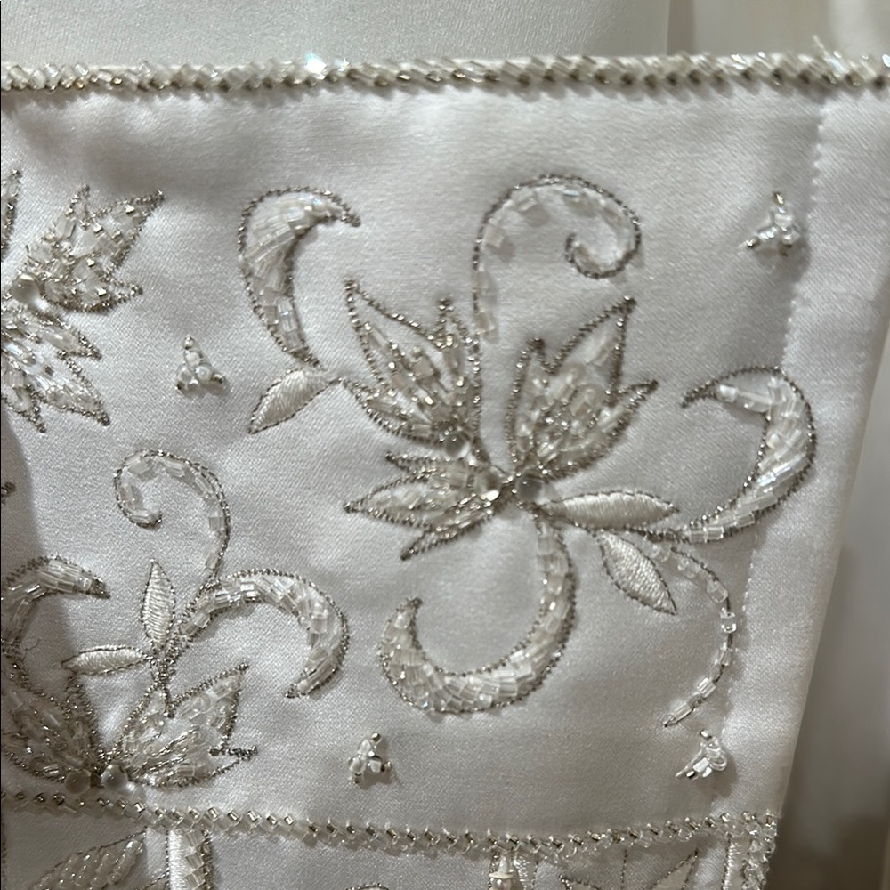 Elegant Strapless White Wedding Gown- worn once - Picture 8 of 10